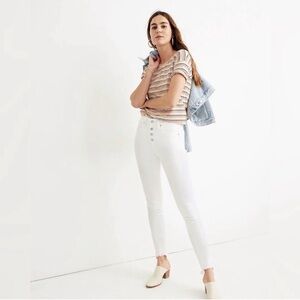 MADEWELL NWT 10" High-Rise white Skinny Jeans 27